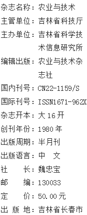 《农业与技术》杂志社【官网】